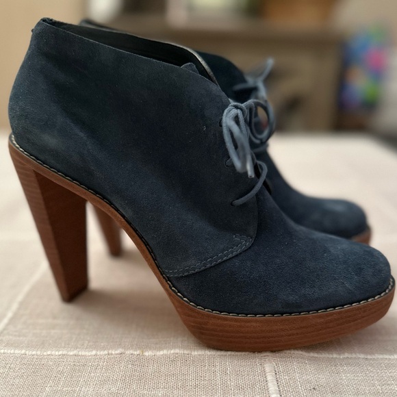Cole Haan Women’s Blue Suede Chukka Booties Size 8 - Picture 7 of 8